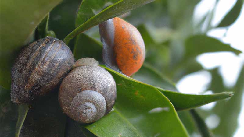 snails-on-a-citrus-tree