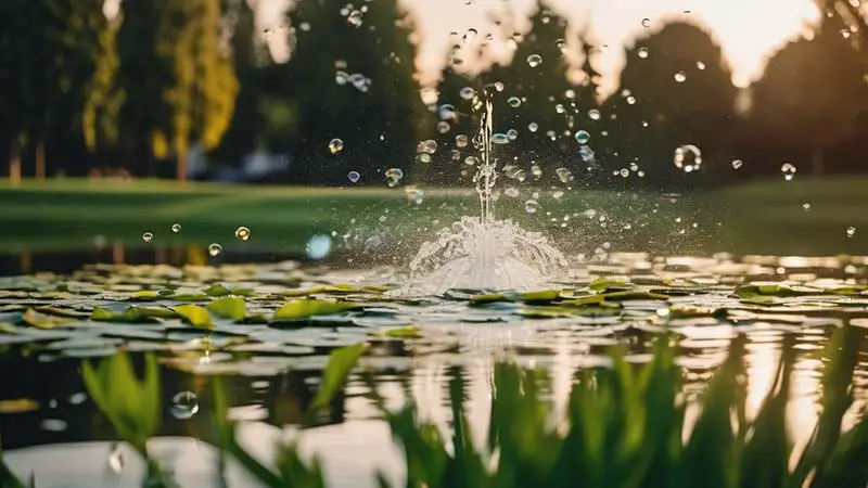 Aeration System in a Pond for Weed Control