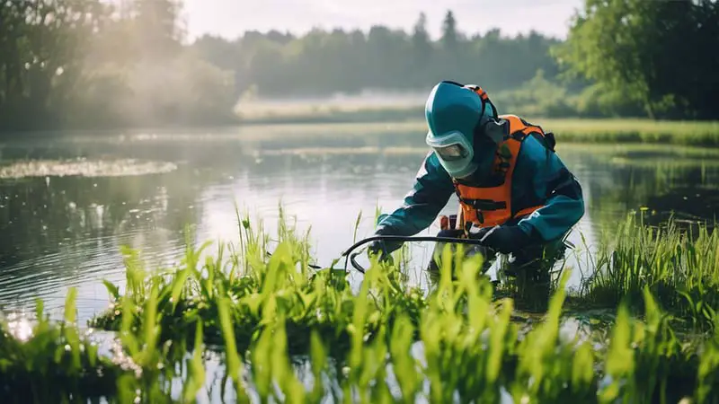 Application of Aquatic Herbicides in a Pond