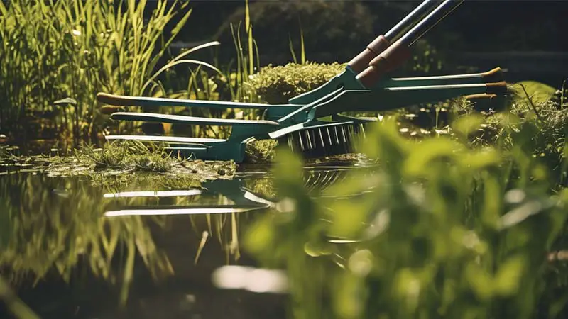 Mechanical Weed Removal from a Pond